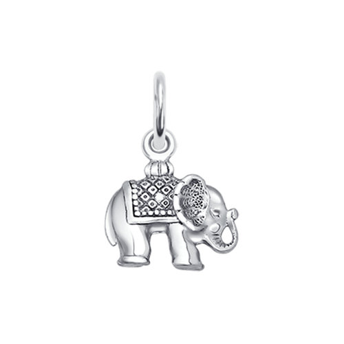 Подвеска Слон из серебра 925 с родированием