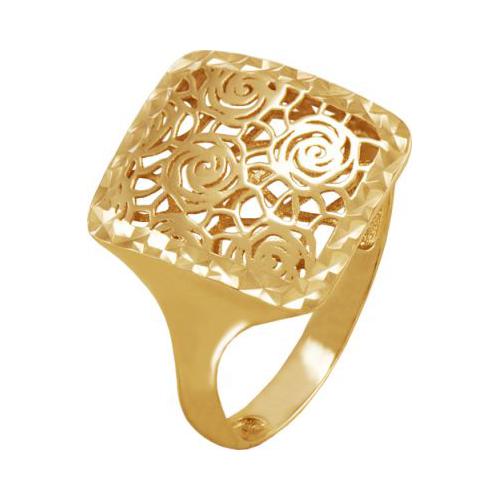 Кольцо без камней из красного золота 585