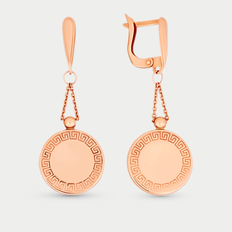 Серьги из красного золота 585 СВЗ-1-12