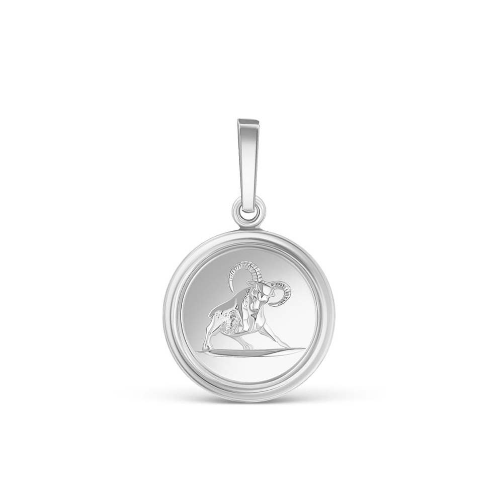 Подвеска знак зодиака Овен из серебра 925 с родированием