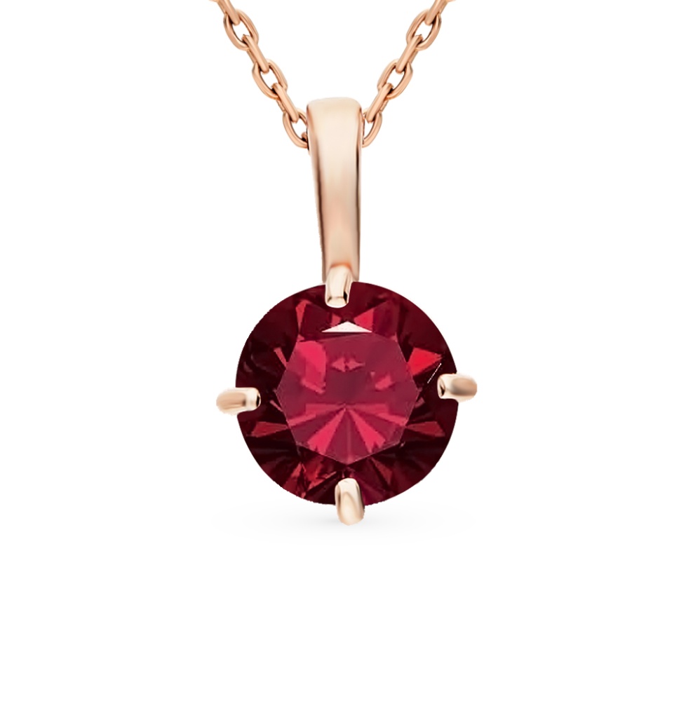 Подвеска с лондон шпинелью из красного золота 585 300-1101з