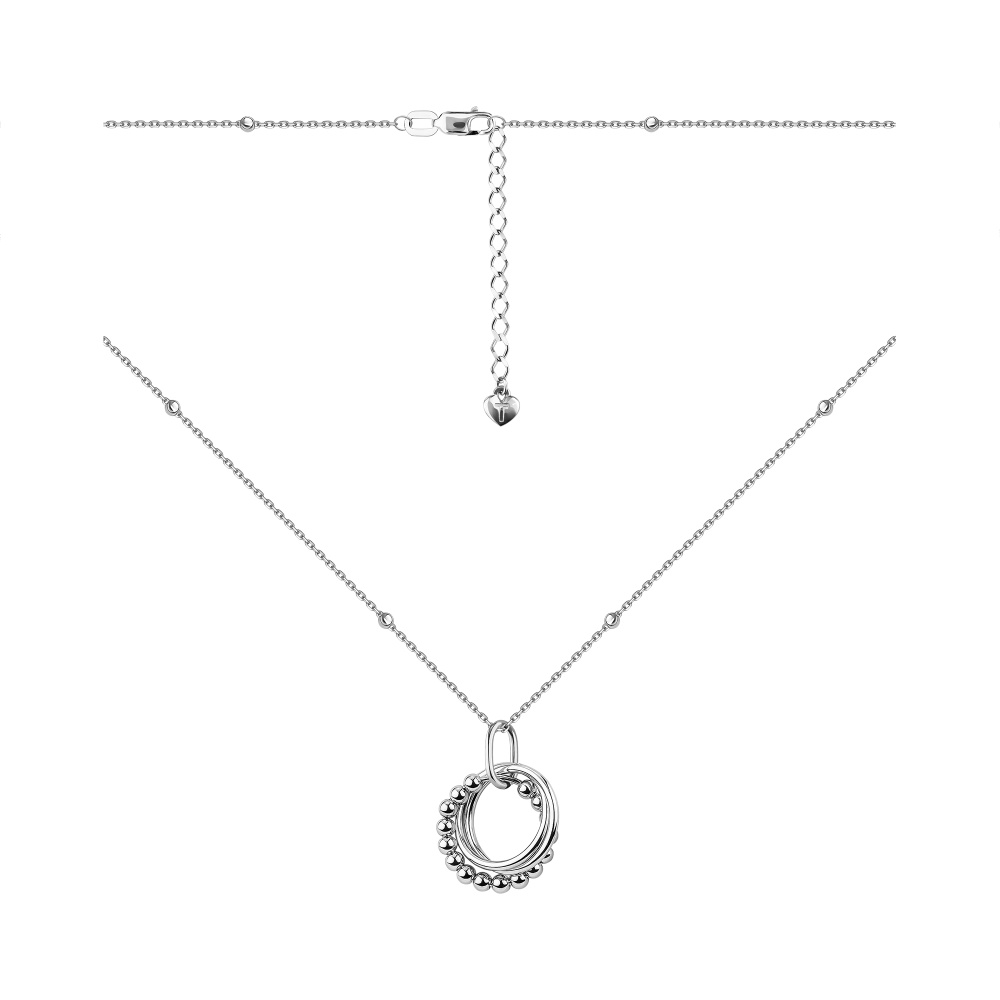 Колье Шарики из серебра 925 с родированием 33-72-0000-23036