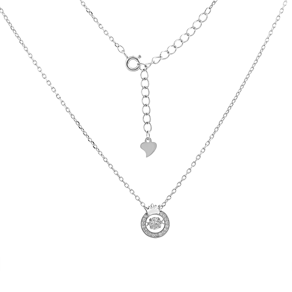 Колье с фианитами из серебра 925