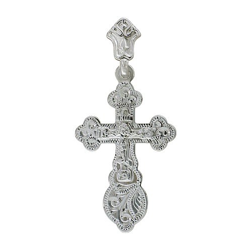 Крест из серебра 925 с родированием