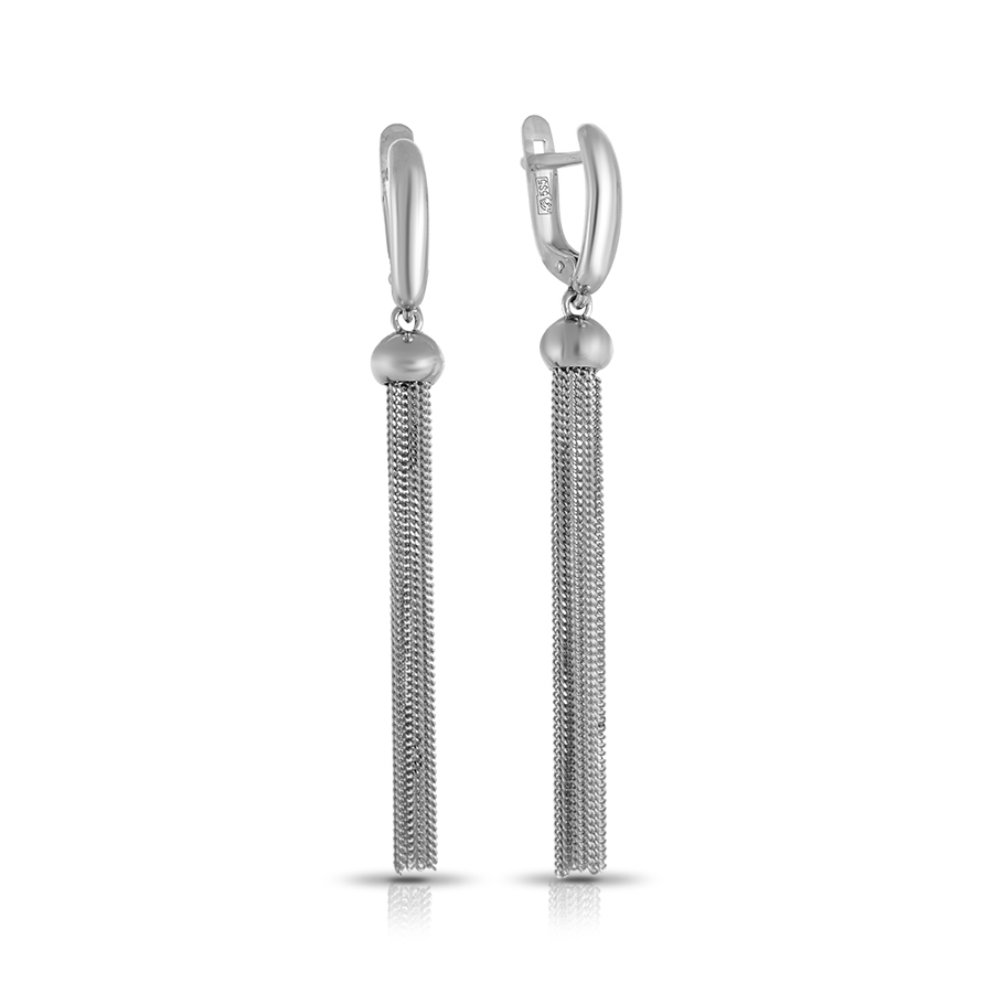 Серьги из серебра 925 с родированием 14-72-0000-26338