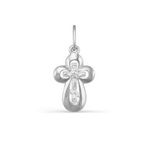 Крест из серебра 925 с родированием С080161