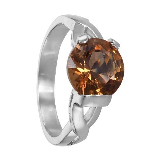 Кольцо с султанитом из серебра 925 с родированием ТПКН.802СТR