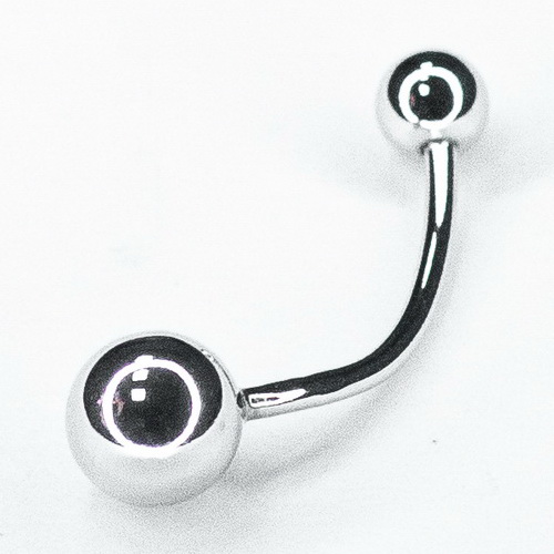 Пирсинг в пуп Шар из серебра 925 с родированием 880025